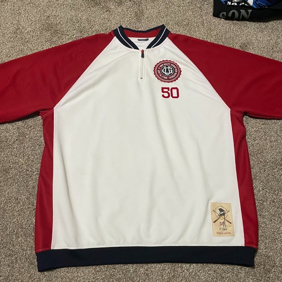G Unit 50 Cent Official Zip Up Sweatshirt Pullover Red White - Picture 1 of 5